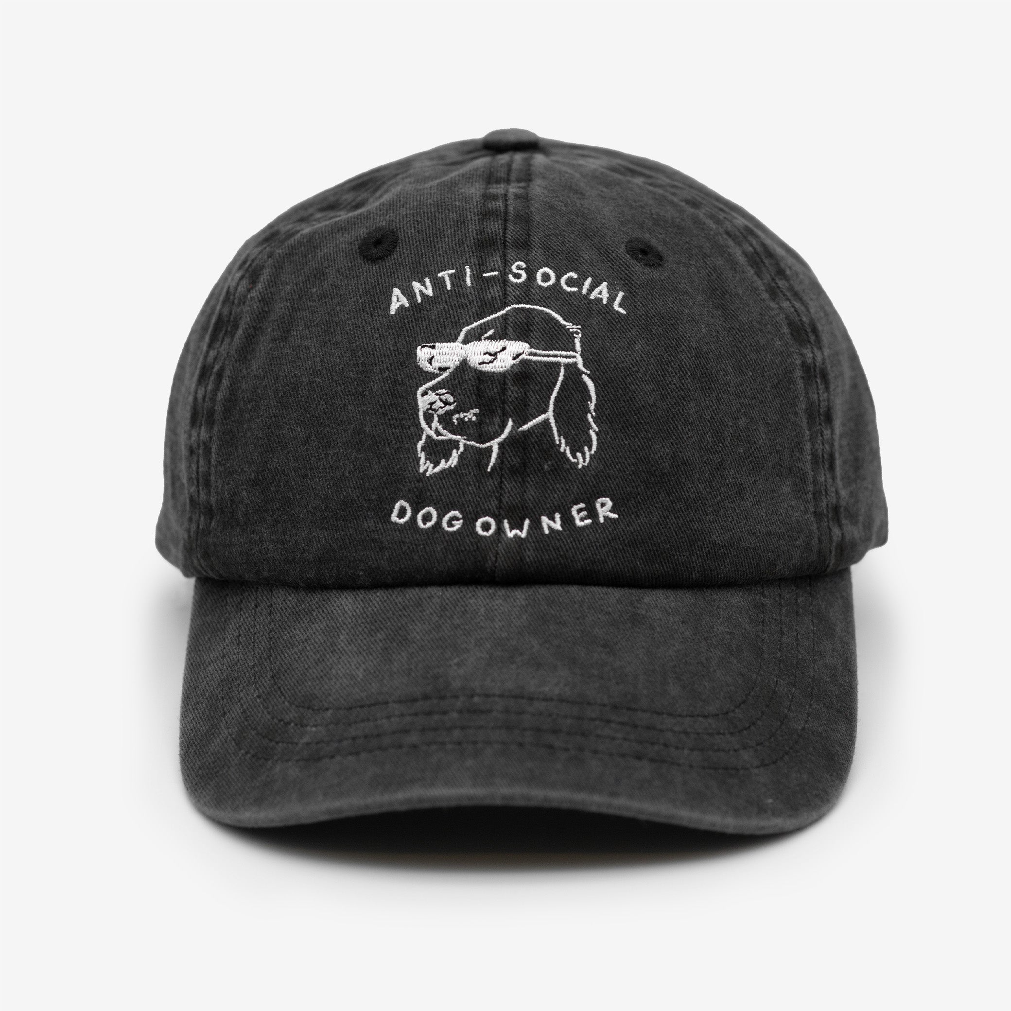 Trendy Black Denim Cap - Logo 