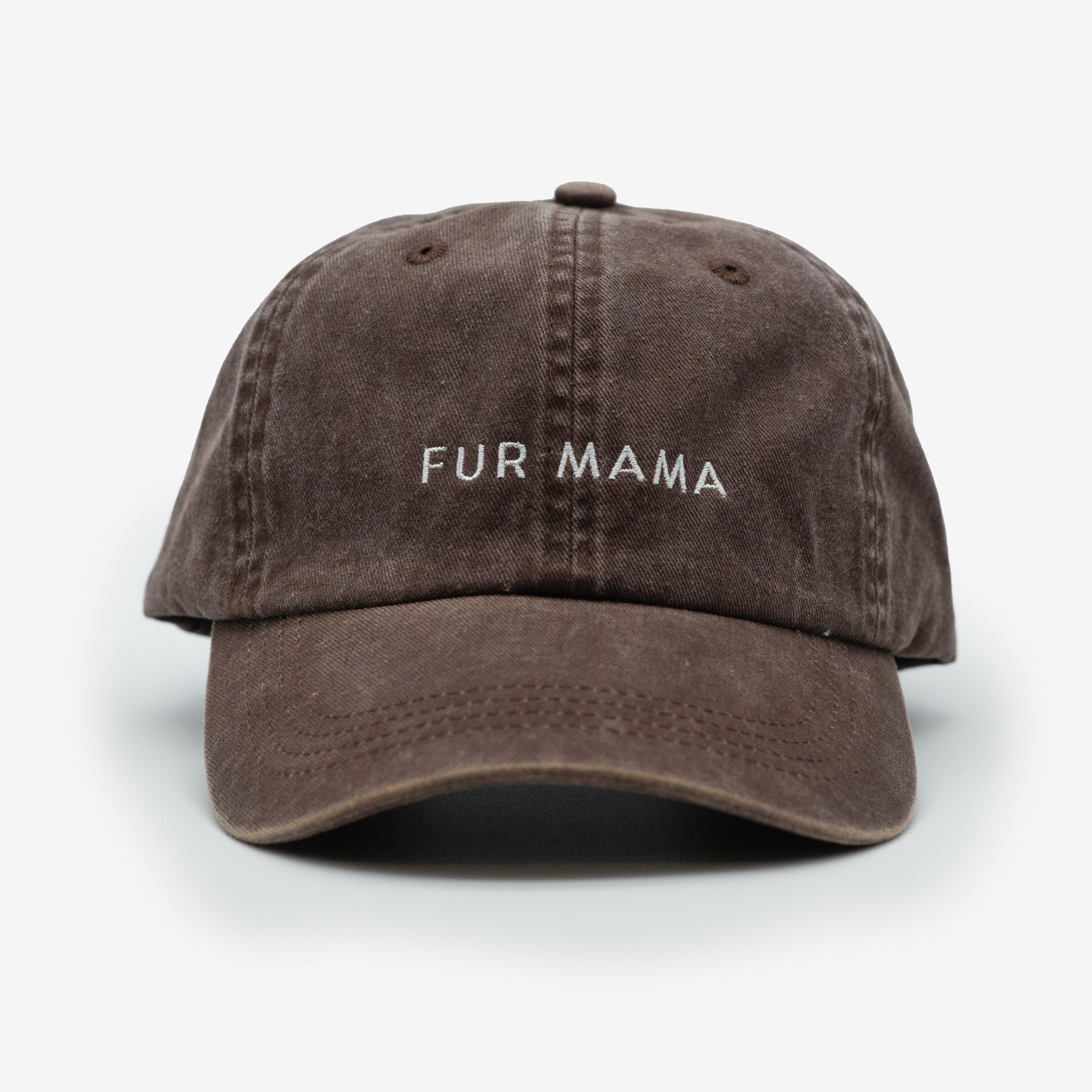 Trendy Brown Denim Cap - Fur Mama | Collar of Sweden