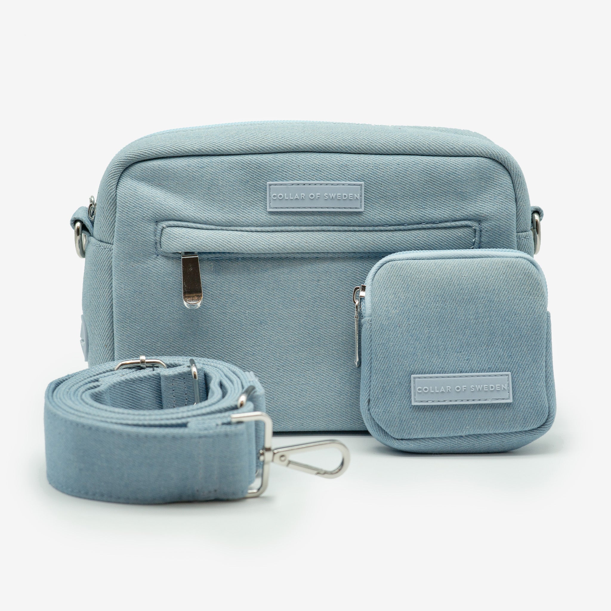 Trendy Denim Dog Walking Bag - Crossbody | Collar of Sweden