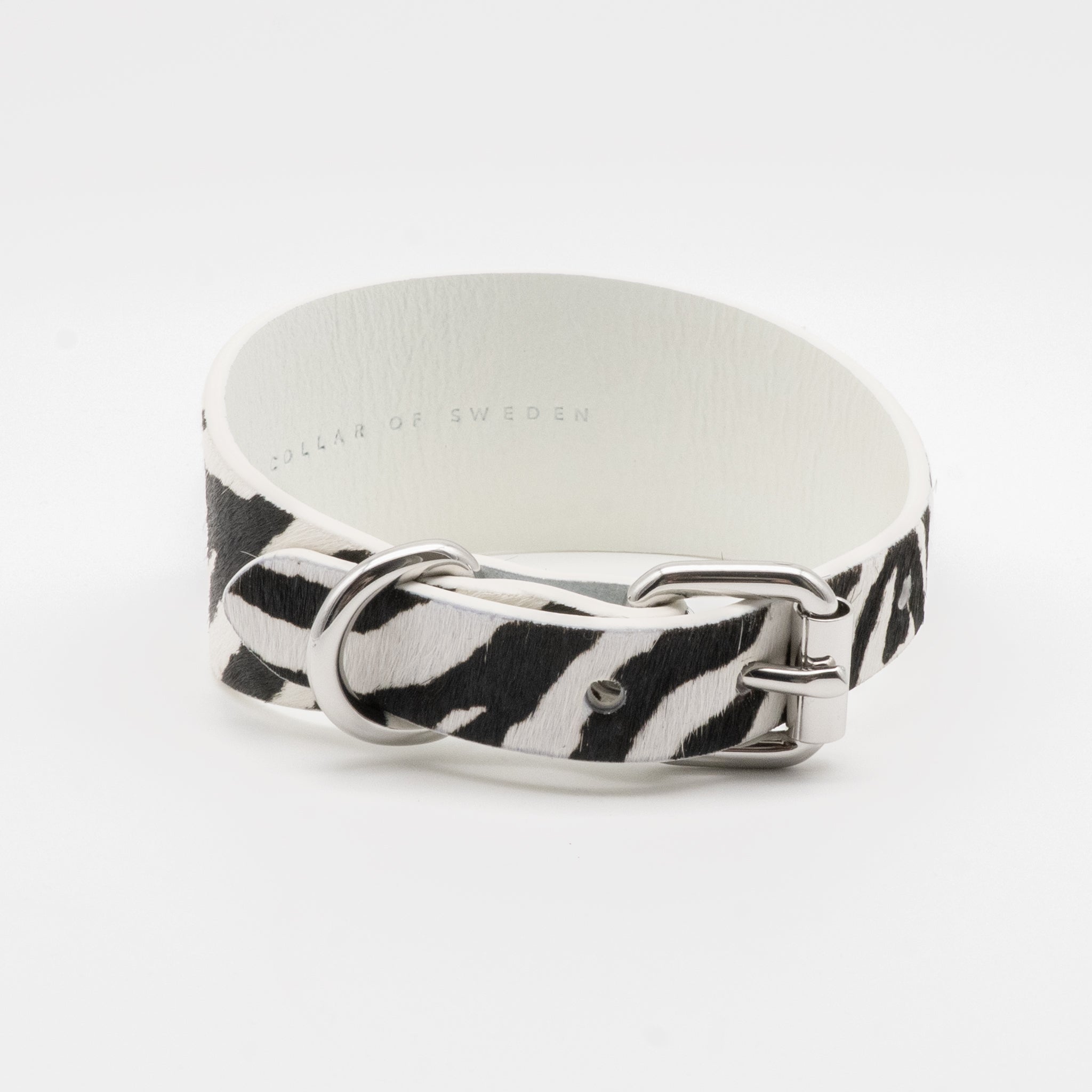 Cool Zebra Dog Collar Wide | Collar of Sweden