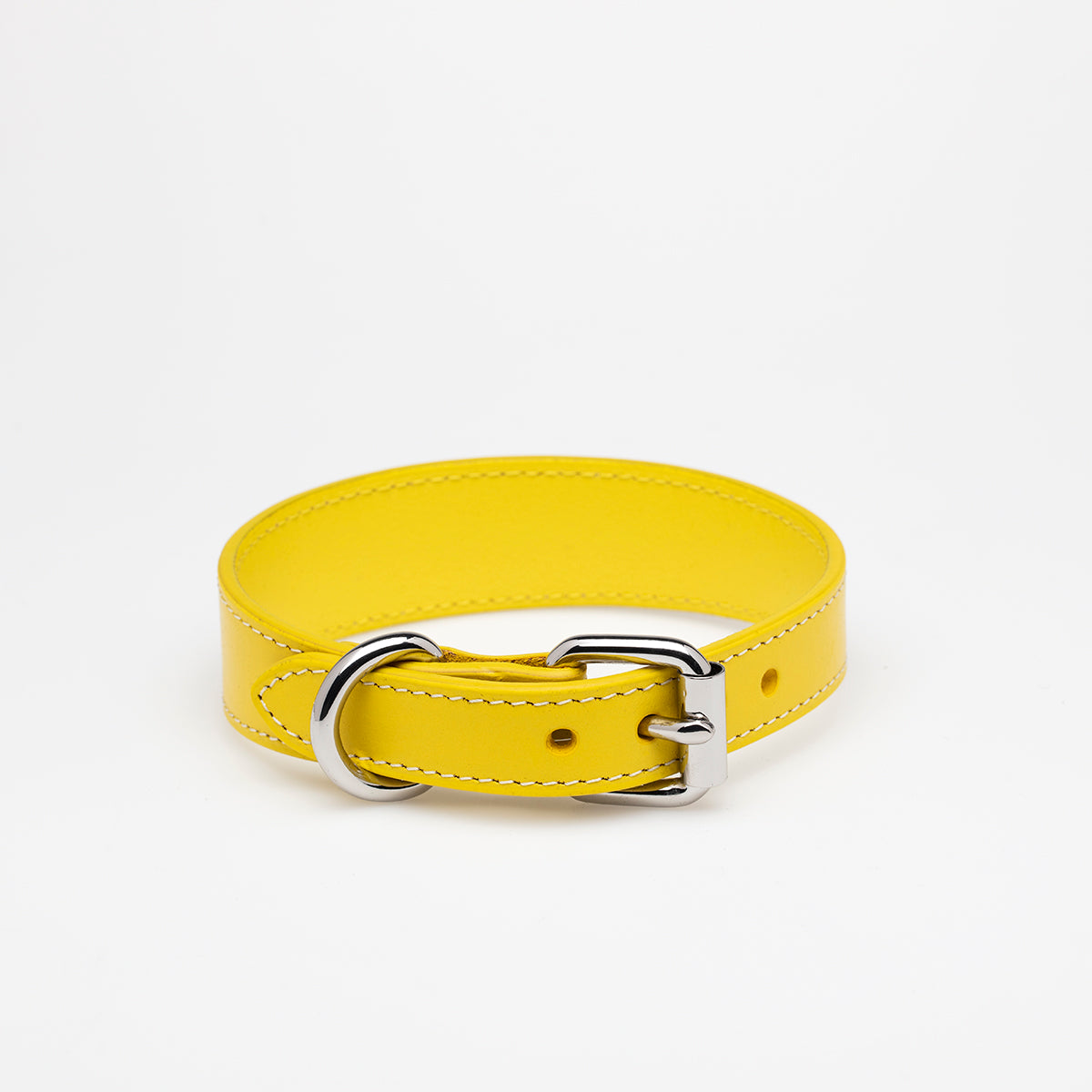 image - Yellow Leather Collar Large Thin