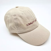 Beige Denim Cap - Crazy Cat Lady