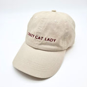 Beige Denim Cap - Crazy Cat Lady