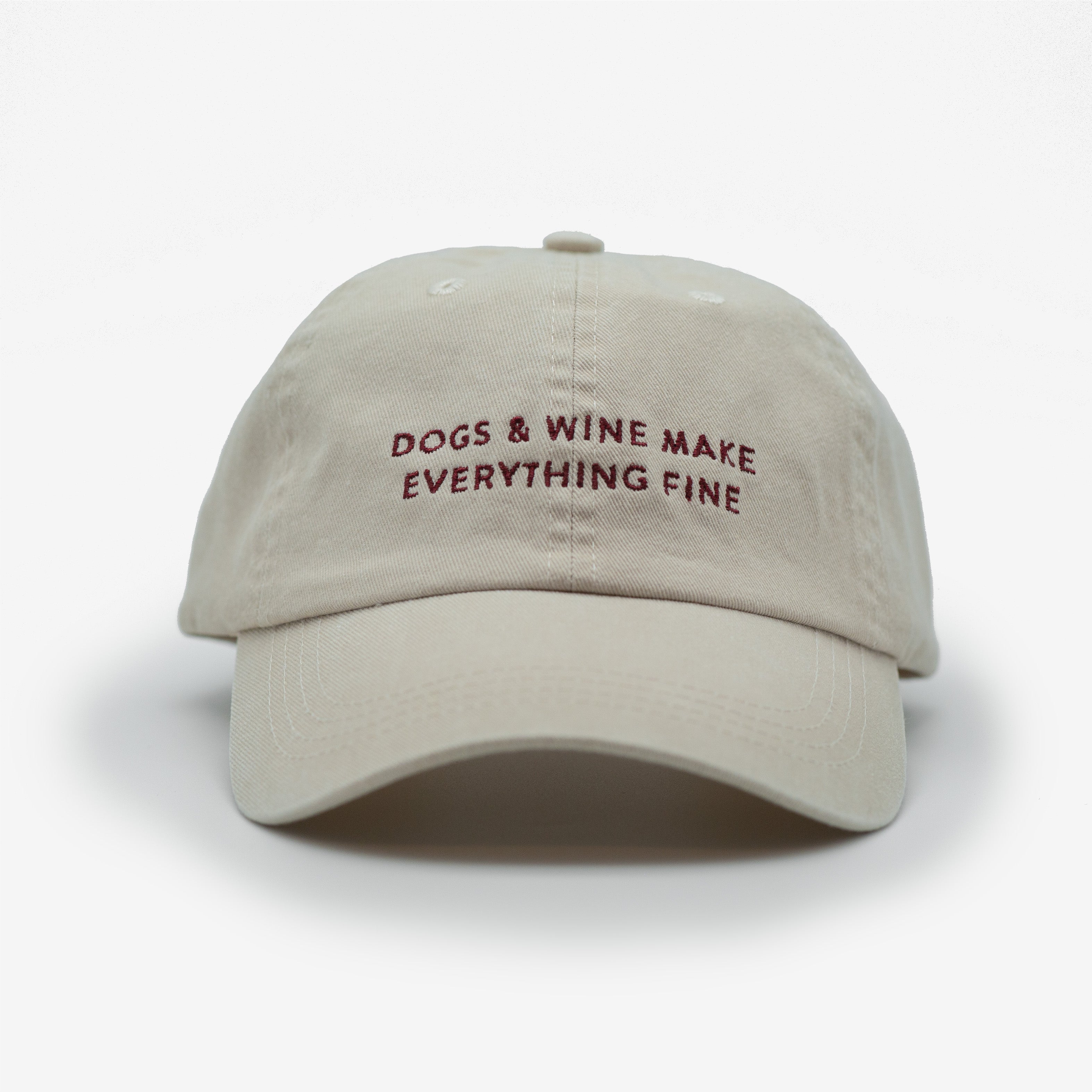 beige-denim-cap-dogs-and-wine-make-everything-fine-front.jpg