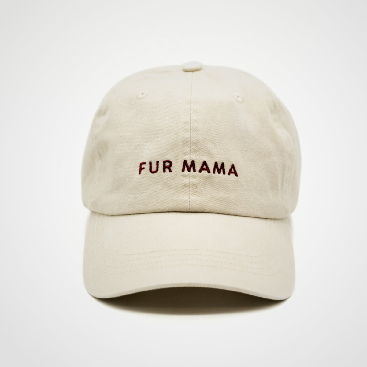 Beige Denim Cap - Fur Mama