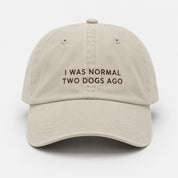 Beige Denim Cap - I Was Normal Two Dogs Ago