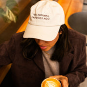 Beige Denim Cap - I Was Normal Two Dogs Ago