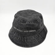 Svart Jeans Bucket Hat - Anti-Social Dog Owner