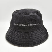 Svart Jeans Bucket Hat - Anti-Social Dog Owner