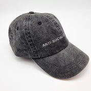 Black Denim Cap - Anti-Social Cat Owner