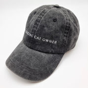 Black Denim Cap - Anti-Social Cat Owner