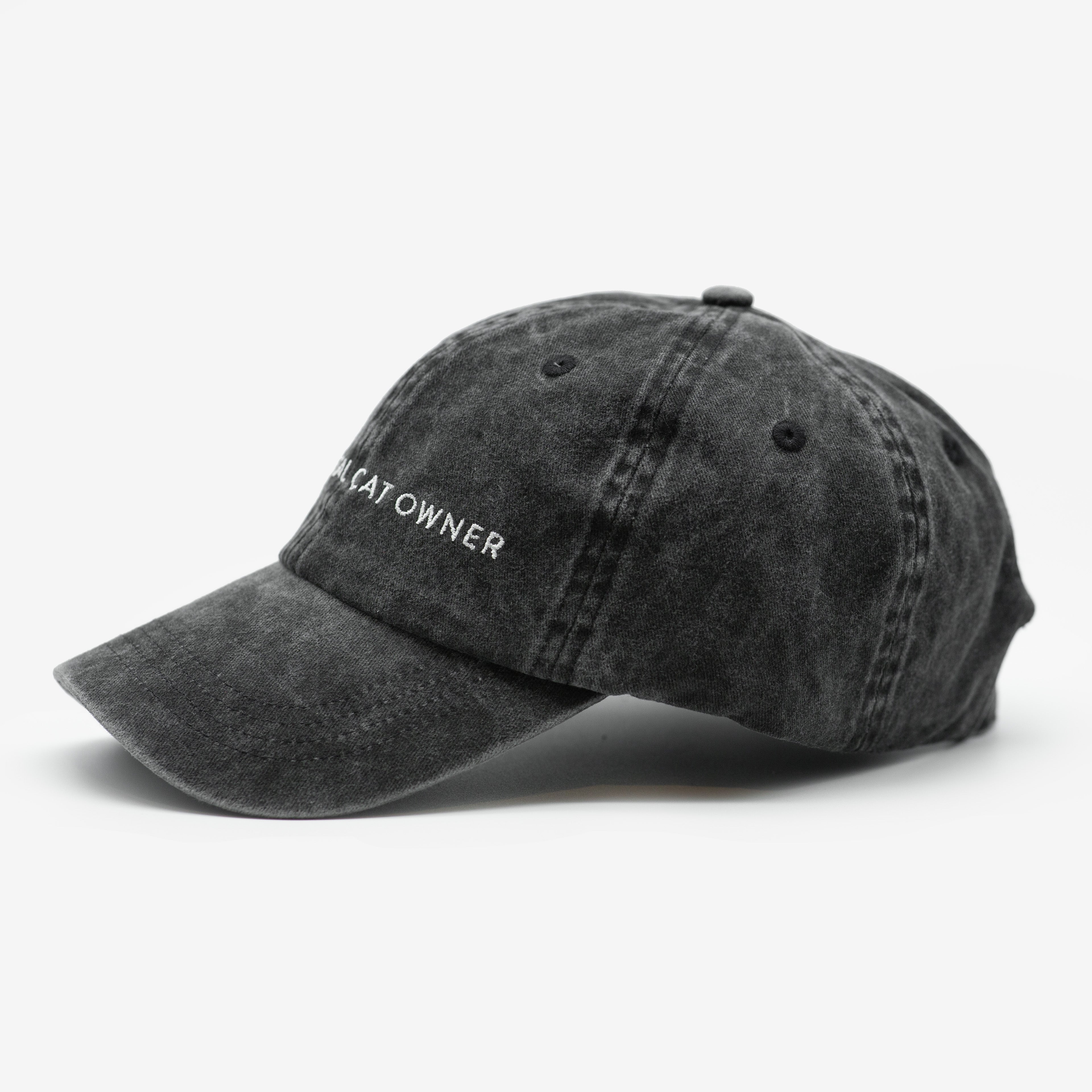 Trendy Black Denim Cap - Anti-Social Cat Owner | Collar of Sweden