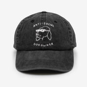 Black Denim Cap - Logo "Anti-Social Dog Owner"