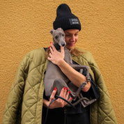 Black Wool Beanie - Dog Mom