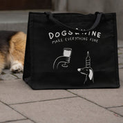 Black Premium Tote Bag - Dogs & Wine Make Everything Fine