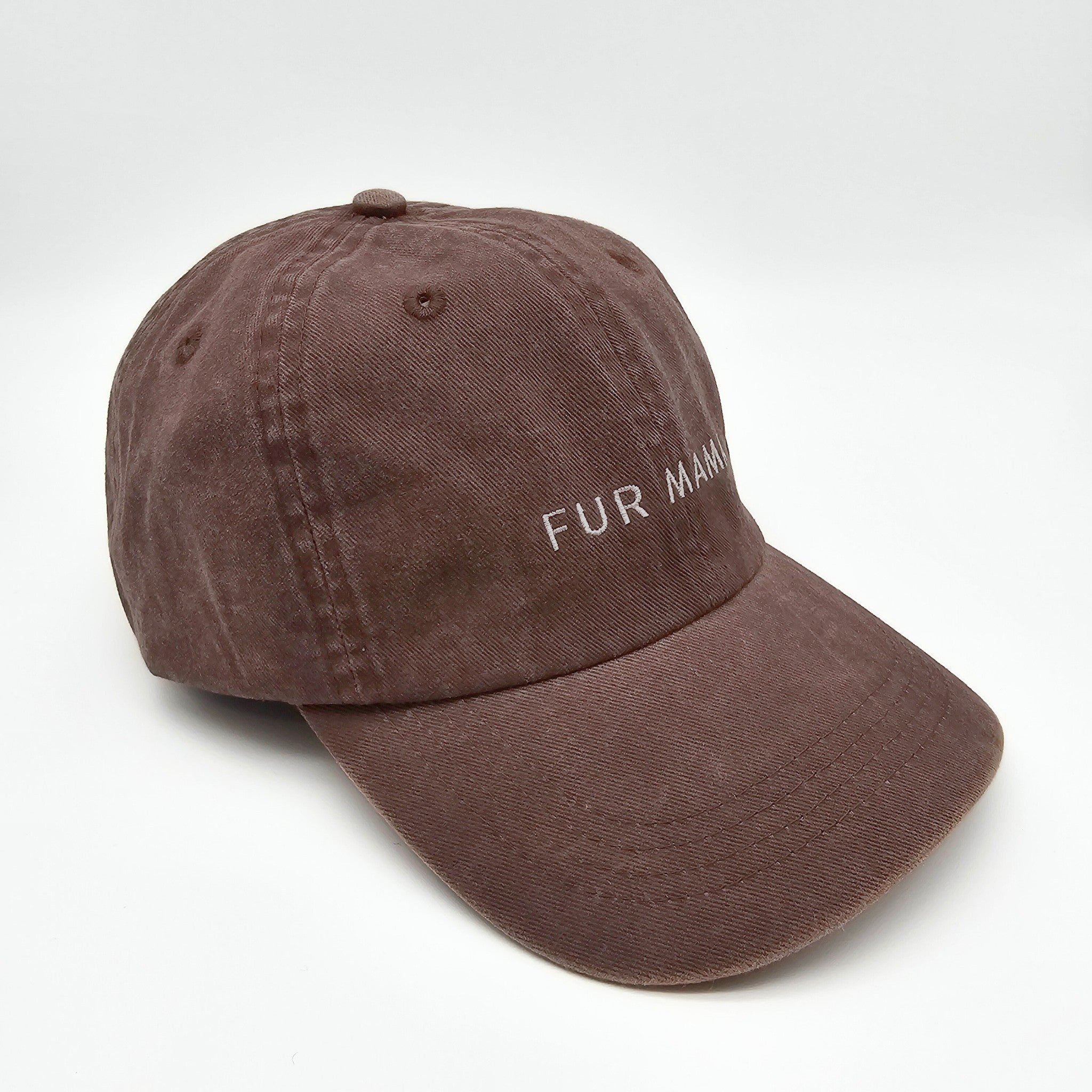 Brown Denim Cap - Fur Mama