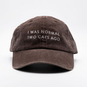Brown Denim Cap - I Was Normal Two Cats Ago