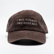 Brown Denim Cap - I Was Normal Two Dogs Ago