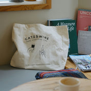 Standard Tote Bag - Cats & Wine Make Everything Fine