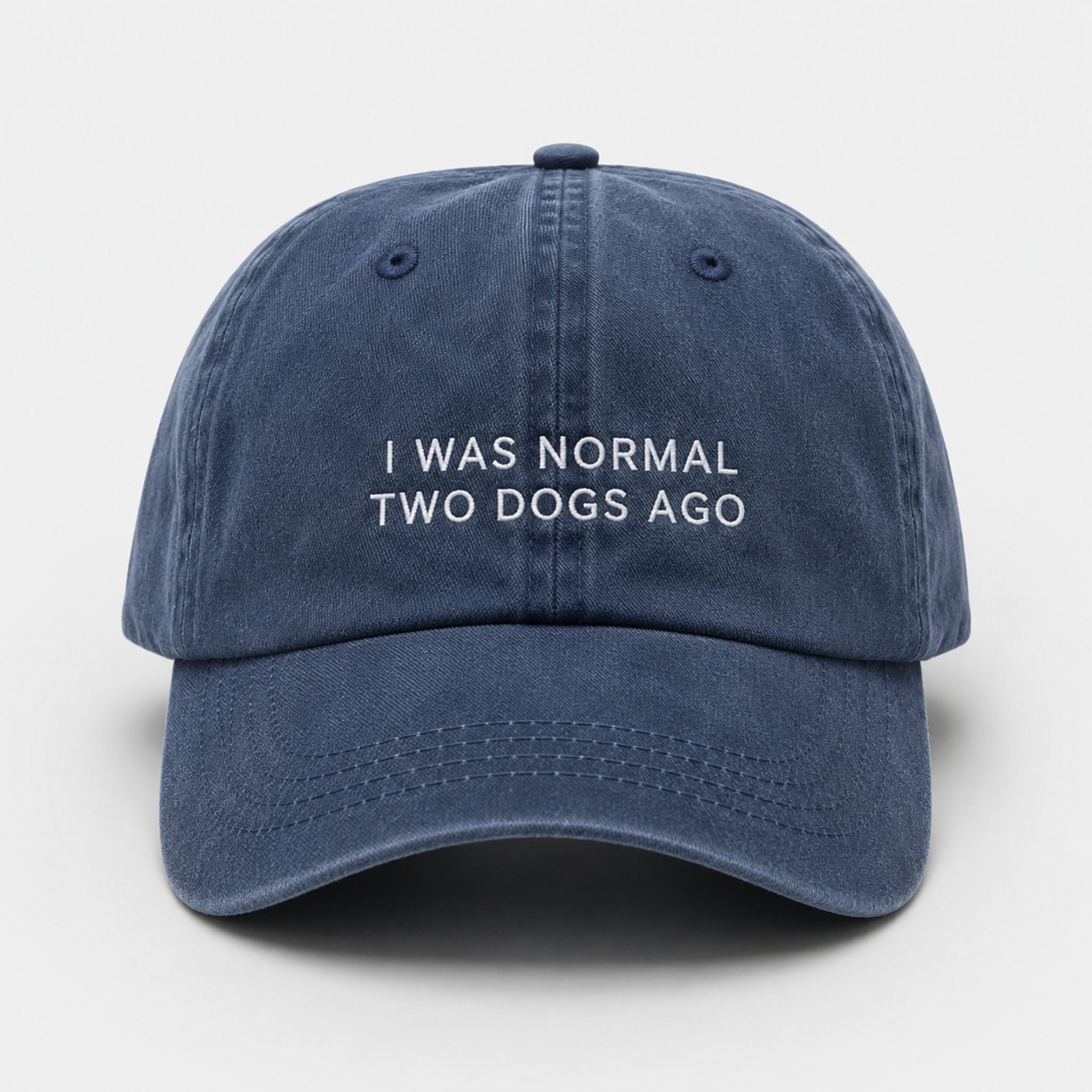 dark-blue-denim-cap-i-was-normal-two-dogs-ago-front.jpg