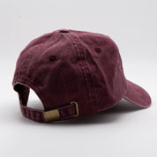 Dark Red Denim Cap - Dogs & Wine Make Everything Fine
