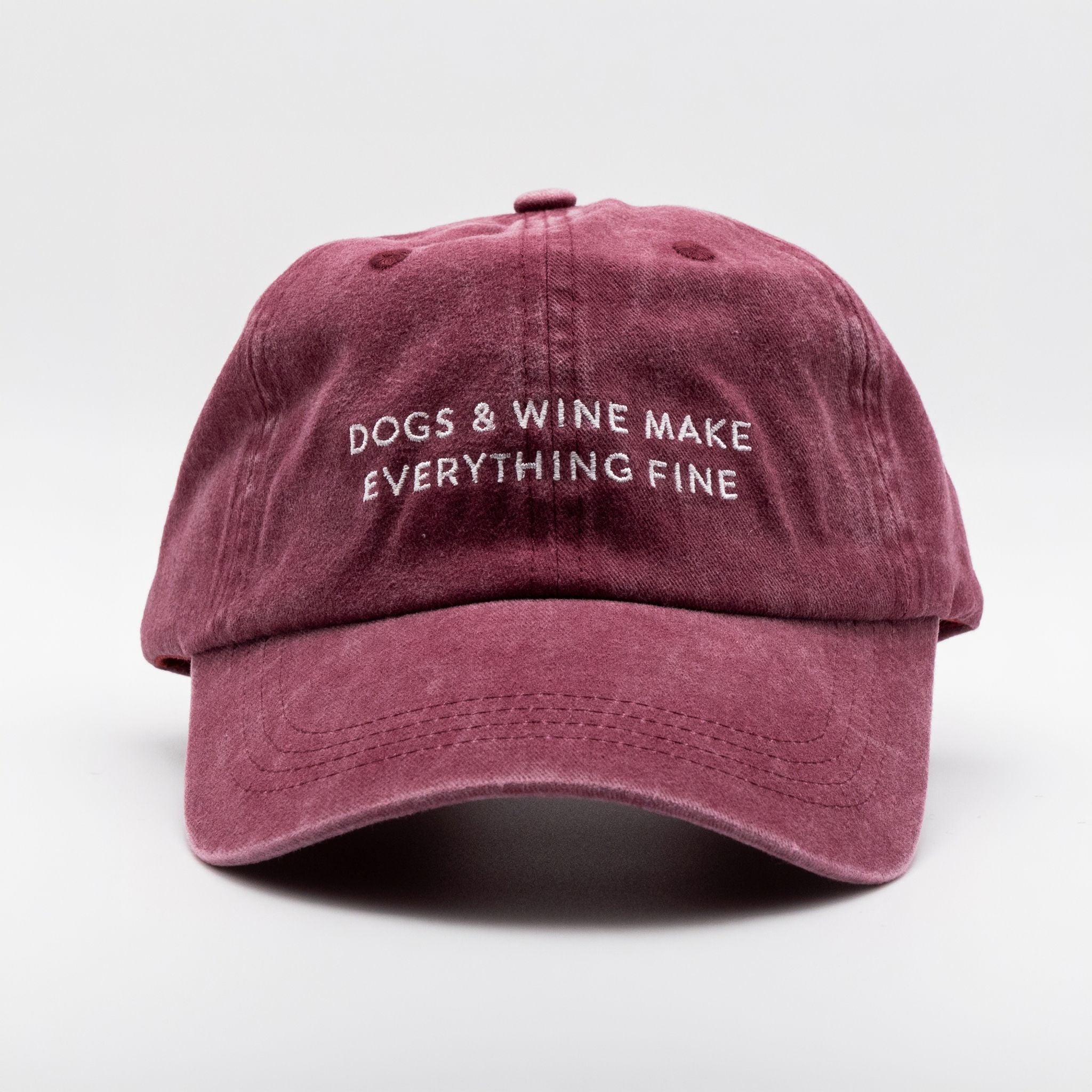 dark-red-denim-cap-dogs-and-wine-make-everything-fine-front.jpg