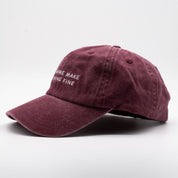 Dark Red Denim Cap - Dogs & Wine Make Everything Fine