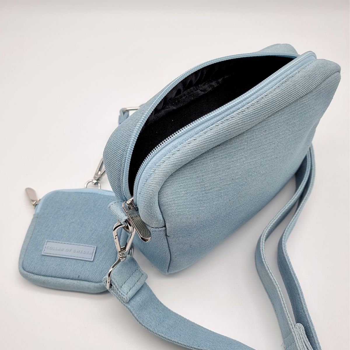 Denim Dog Walking Bag Crossbody