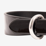 Glossy Black Dog Collar Thin