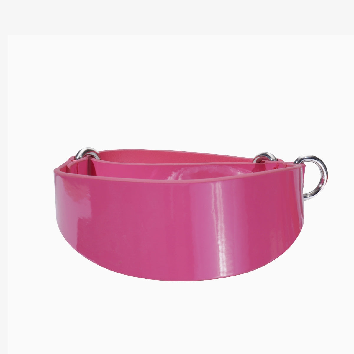 Glossy Pink Dog Martingale Wide