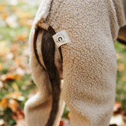 Beige & Brown Sighthound Fleece Onesie