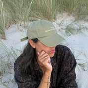 Khaki Denim Cap - Dogs. Because People Suck