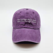 Purple Denim Cap - The average dog is nicer than the average person