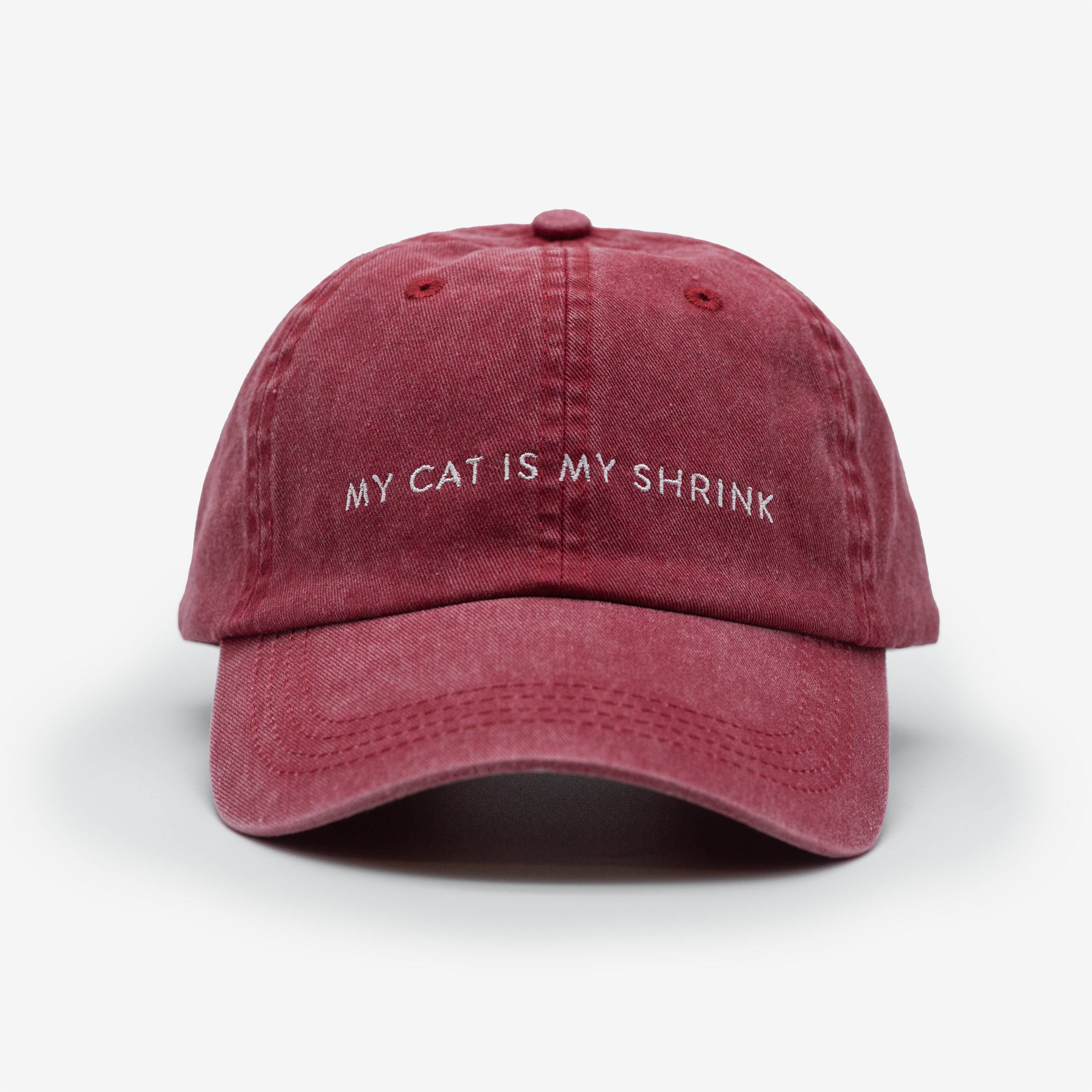 red-denim-cap-my-cat-is-my-shrink-front.jpg