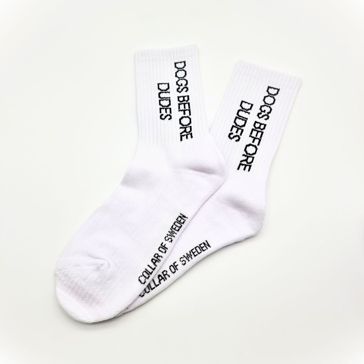 Weiße Röhrensocken - Dogs Before Dudes