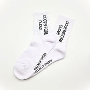 Weiße Röhrensocken - Dogs Before Dudes