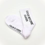 Weiße Röhrensocken - Dogs Before Dudes