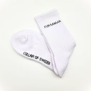 White Tube Socks - Fur Mama