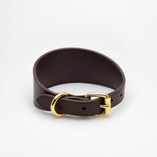 image - Coffee Brown Leather Collar XL Wide