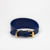 image - Dark Blue Leather Collar XL Wide