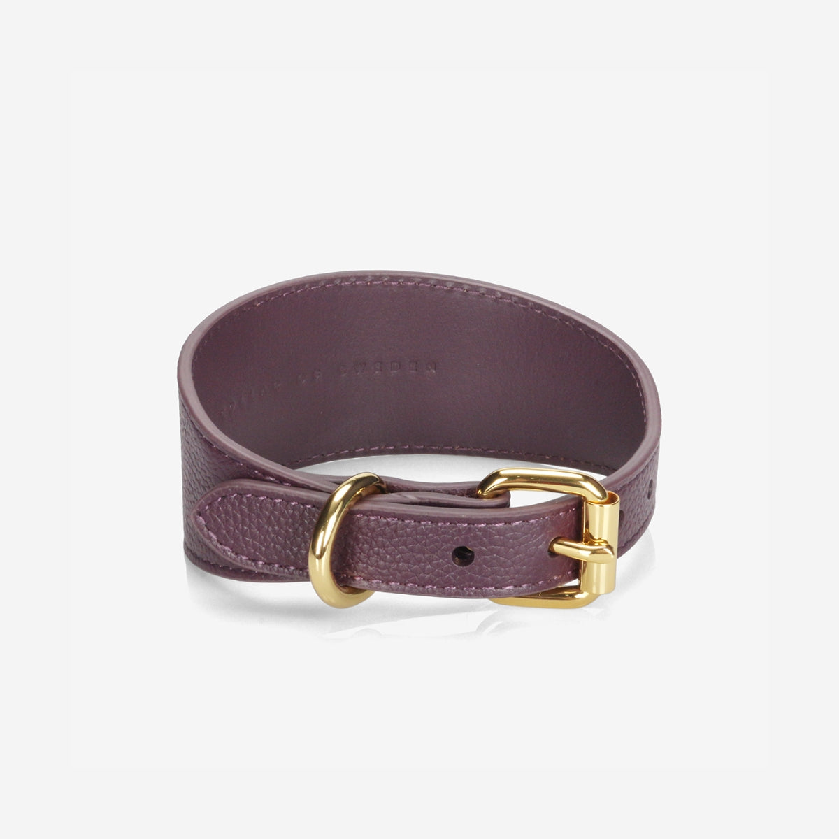 image - Plum Leather Collar XL Wide
