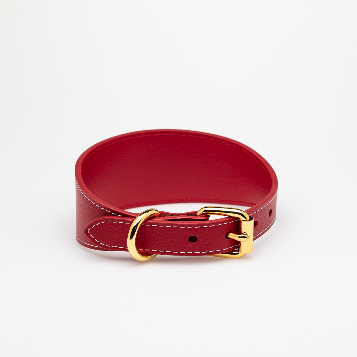 image - Red Leather Collar XL Wide