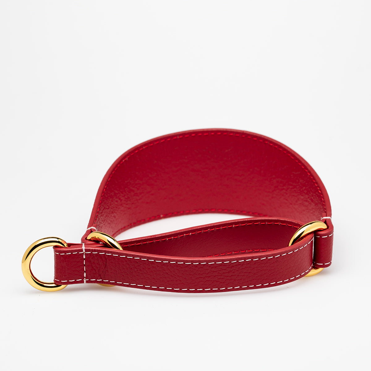 image - Red Leather Martingale Medium Wide