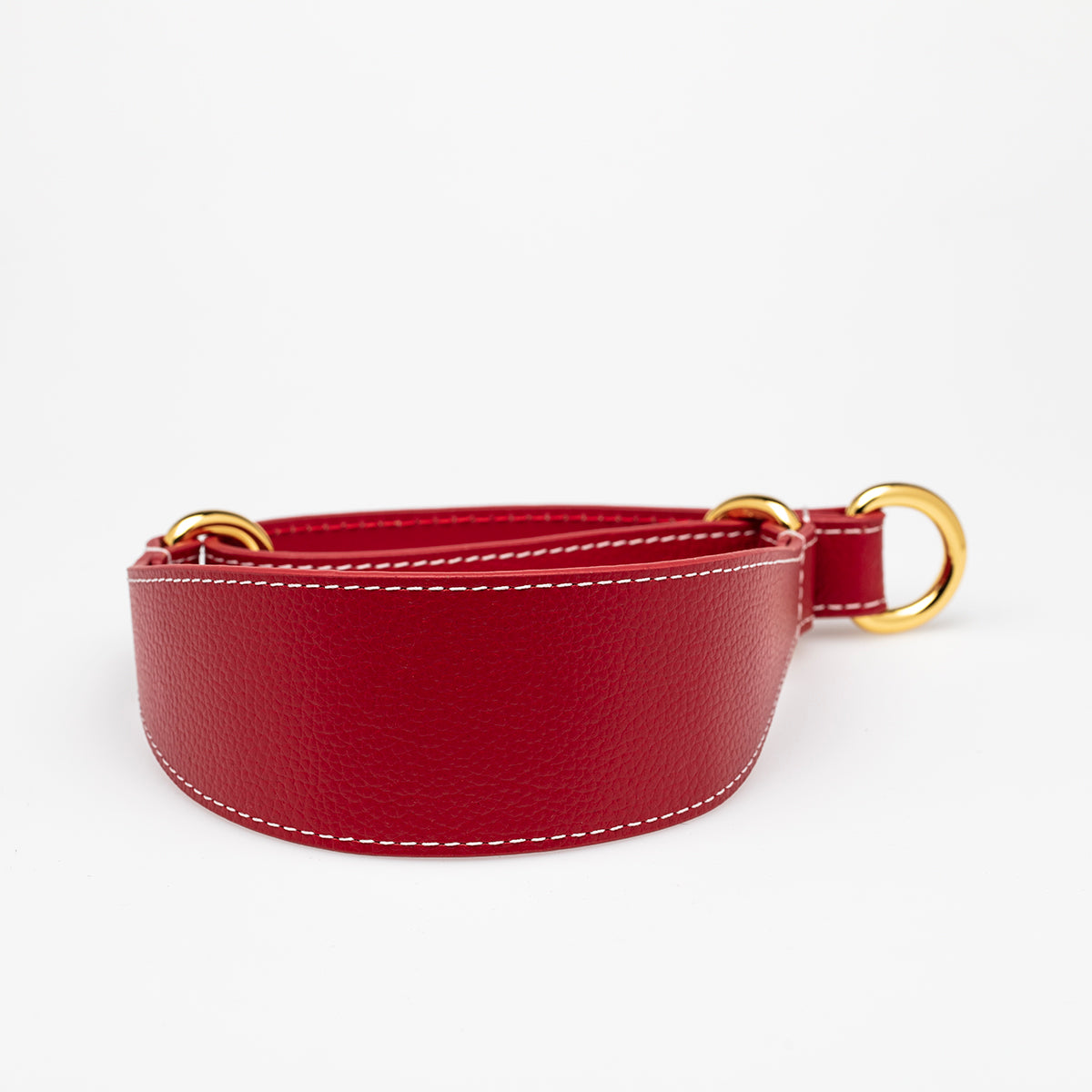 image - Red Leather Martingale Large Wide