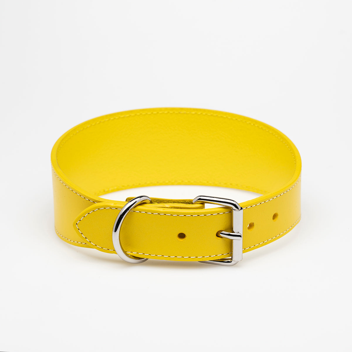 image - Yellow Leather Collar XL Wide