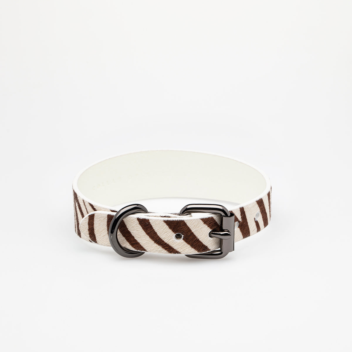 image - Zebra Leather Collar Large Thin