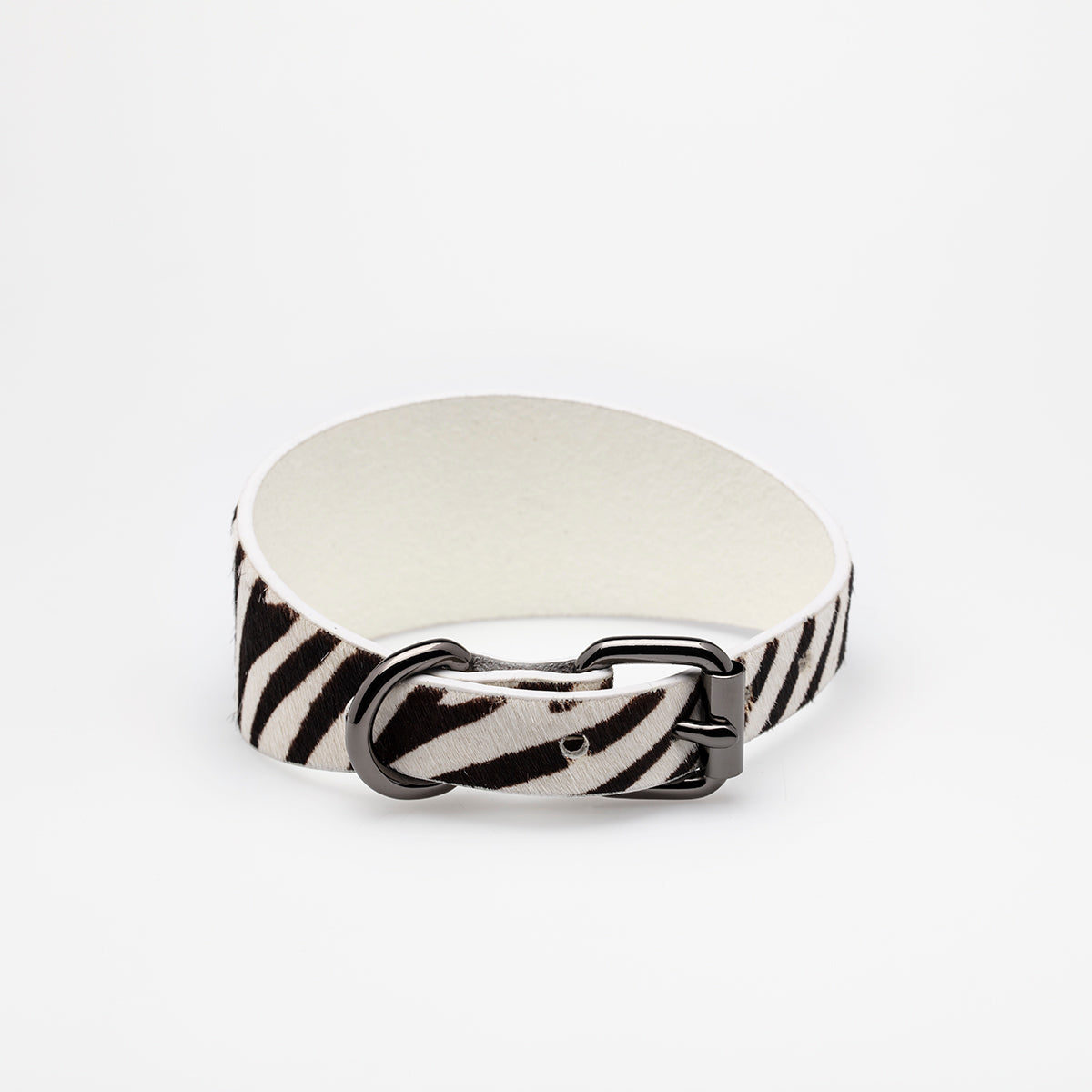 image - Zebra Leather Collar XL Wide